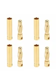 ROBİZ 4 Çift 4mm Altın Kaplama Banana Dişi Erkek Soket 40a Pil Batarya Lion Bullet Plug Kablo - 1