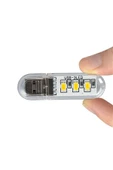 ROBİZ Mini Usb Led Lamba 5730 Smd 3 Led Anahtarlık Portatif Taşınabilir Gece Lambası thumbnail 2