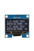 ROBİZ 1.3 Inch Iıc Mavi Oled Lcd Modül I2c Seri 1.3” Ssh1106 Dc 3.3v 5v 128x64 Pixel Grafik thumbnail 1