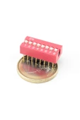 ROBİZ 8li Dip Switch 8 Pin Kırmızı Anahtar Açık Kapalı Seçim Adres Ayar On Off Bağlantı thumbnail 5