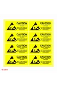 ROBİZ 10 Adet Antistatik Uyarı Etiketi Elektrostatik Elektrik Esd Ikaz Caution Dikkat Yapışkan Stiker thumbnail 1