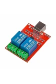 ROBİZ 2 Kanal Usb Röle Kontrol Modülü Bilgisayardan Cihaz Açma KapamaHidUsbNoNc220v10a Anahtar Uyumlu thumbnail 2
