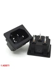 ROBİZ 220v 15a Ac Erkek Power Giriş Soketi C14 3 Pin Panel Montaj Tip Güç Kablo Bağlantı Konnektörü thumbnail 7