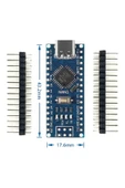 ROBİZ Arduino Nano 3.0 Type C Atmega328 Ch340 Açık Kaynak Kod Yazılım Geliştirme thumbnail 4