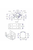 ROBİZ Servo Motor Metal Montaj Parçası Braket Mg995 Mg996r S3003 Td-8120mg - 8