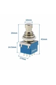 ROBİZ 3pdt On/on/off 3lü Anahtar Ac 250v 3a 9 Pin Switch Anlık Basmalı Buton - 2