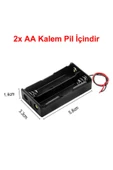ROBİZ 2'li Aa Kalem Pil Kutusu Yuvası 3v Kablolu Kalem Pil Tutucu thumbnail 1
