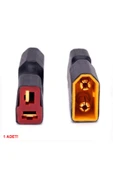 ROBİZ Xt60 Erkek T Deans Dişi Çevirici Adaptör Soket Lityum Lipo Pil Akü Batarya Bağlantı Konnektörü Rc thumbnail 7