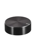 ROBİZ Alüminyum Pot Başlığı 30mm 6mm Tırtıklı Mil Siyah Metal Rotary Enkoder Potansiyometre Ses Kontrol thumbnail 9
