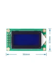 ROBİZ 0802a 2x8 Mavi Karakter Lcd Modül Display Ekran 5v Beyaz Arka Işık 8x2 8 X 2 Lcd Gösterge Menü - 7