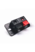 ROBİZ 2li Hoparlör Terminal Soketi Panel Montaj Tip Yaylı Speaker Ses Kablo Bağlantı Birleştirme Konnektör thumbnail 4