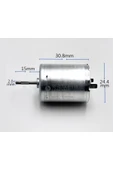 ROBİZ Rf-370 Dc Motor Dc 24v 6000rpm Rf370 Uyumlu Oyuncak Rc Araba Su Motoru Klima Uçak Bot Rf-370cb-11670 thumbnail 3