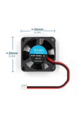 ROBİZ Dc 5v Fan 30x30mm 3x3cm 0,2a 1800 Rpm Raspberry Pı 3 Pı 2 Ras 3 B thumbnail 1
