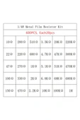 ROBİZ 600 Parça Direnç Seti - 0.25w 30 Farklı Dirençten 20şer Adet thumbnail 4