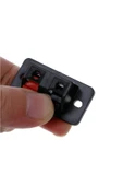 ROBİZ 2li Hoparlör Terminal Soketi Panel Montaj Tip Yaylı Speaker Ses Kablo Bağlantı Birleştirme Konnektör thumbnail 10
