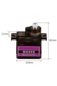 ROBİZ 5v Mg90s Metal Dişli Servo Motor 180 Derece Dişli Kol Seti 2kg/cm thumbnail 8