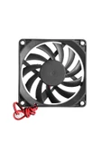 ROBİZ Dc 12v Fan 80x80mm 8010 8x8cm Sessiz 2 Pin Fırçasız Soğutma Fanı Kuluçka Ekran Kartı Cooler thumbnail 4