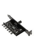 ROBİZ 6 Port Fan Çoğaltıcı Hız Kontrol Kartı Molex Güç Giriş Soketi 12v thumbnail 1