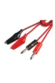 ROBİZ Krokodil Banana Kablo Çifti Güç Kaynağı Multimetre Voltmetre Osiloskop Elektrik Test Ölçme Kablosu thumbnail 7