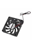 ROBİZ Dc 12v Fan 80x80mm 8010 8x8cm Sessiz 2 Pin Fırçasız Soğutma Fanı Kuluçka Ekran Kartı Cooler thumbnail 5