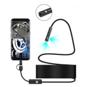 TÜRKİYEDE TEK 3 Kameralı USB Type-C 2MT Yılan Kamera - 1