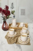 Keramika Worn Gold Stackable Çay Takımı 12 Parça 6 Kişilik 22968-23057 - 1