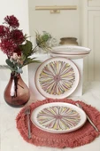 Keramika Serene Flower Nordıc Pasta Tabağı 22 Cm 4 Adet 22983 - 3