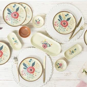 Keramika Çiçek Kahvaltı Takımı 13 Parça 6 Kişilik 22556 thumbnail 1