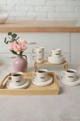 Keramika Deep Collection Mottolu Stackable Çay Takımı 12 Parça 6 Kişilik 22650-55 - 1