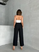 Kadın Kuşak Detaylı Siyah Pantolon - 4