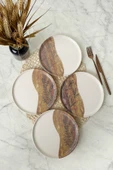 Keramika Terra Leaf Nordıc Pasta Tabağı 22 Cm 4 Adet / 22969-70 thumbnail 1