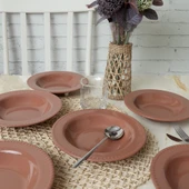 Keramika Kahverengi Bella Yemek Tabağı 21 Cm 6 Adet 605 - 2