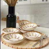 Keramika Worn Gold Halka Çerezlik / Sosluk 13 Cm 6 Adet 22967 - 4