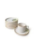 Keramika Bronze Palmiye Stackable Çay Takımı 12 Parça 6 Kişilik 22902-03 - 3