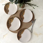 Keramika Terra Leaf Ege Pasta Tabağı 20 Cm 4 Adet 22878-79 - 1
