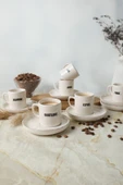 Keramika Deep Collection Mottolu Nordic Kahve Takımı 12 Parça 6 Kişilik 22650-55 - 1