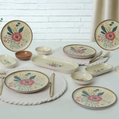 Keramika Çiçek Kahvaltı Takımı 13 Parça 6 Kişilik 22556 thumbnail 2