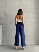 Kadın Kuşak Detaylı Siyah Pantolon - 3