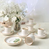 Keramika Bronze Palmiye Nordic Kahve Takımı 12 Parça 6 Kişilik 22902-03 - 2