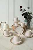 Keramika Bronze Bloom Nordic Kahve Takımı 12 Parça 6 Kişilik 22928-29 - 7
