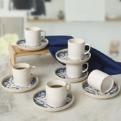 Keramika Wave Flow Nordic Kahve Takımı 12 Parça 6 Kişilik 22750-51 - 3