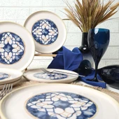Keramika Wave Flow Nordic Pasta Tabağı 22 Cm 6 Adet 22748 - 2
