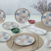 Keramika Etnik Kahvaltı Takımı 13 Parça 6 Kişilik 22552 - 2