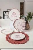 Keramika Pink Cake Nordic Pasta Tabağı 22 Cm 4 Adet 22965-66 thumbnail 2
