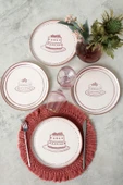 Keramika Pink Cake Nordic Pasta Tabağı 22 Cm 4 Adet 22965-66 thumbnail 1
