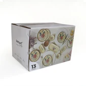 Keramika Çiçek Kahvaltı Takımı 13 Parça 6 Kişilik 22556 thumbnail 4