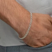 Garibaldi Modeli 925 Ayar Gümüş Erkek Bileklik Künye - 1