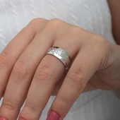 Grek Desenli Çift 925 Gümüş Alyans Yüzük thumbnail 7