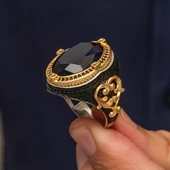 Parlament Lacivert Taşlı 925 Gümüş Yüzük thumbnail 6