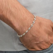 Gemici Halat 925 Ayar Gümüş Erkek Bileklik Künye thumbnail 5